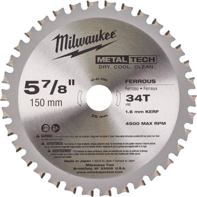 Billede af Milwaukee Rundsavsklinge Metal 150x20x34T